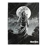 Ghostface Mask Moon Throw Blanket