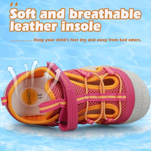 UOVO Boys Sandals Kids Sandals Hiking Athletic Closed-Toe Beach Summer Sandals for Boys Quick-Drying Slip Resistant2