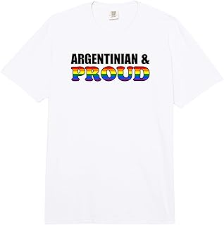 Proud Argentinian Gay Lesbian Rainbow Argentina LGBTQ Comfort Colors Adult Heavyweight T-Shirt