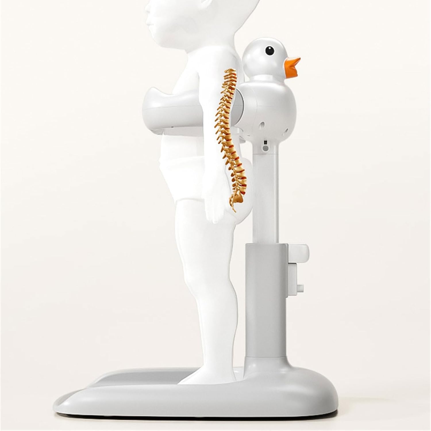 Lovely Duck Bathing Station Adjustable Height Baby Bath Stand Nonslip Large Base Bath Helper for Safe Toddler Shower