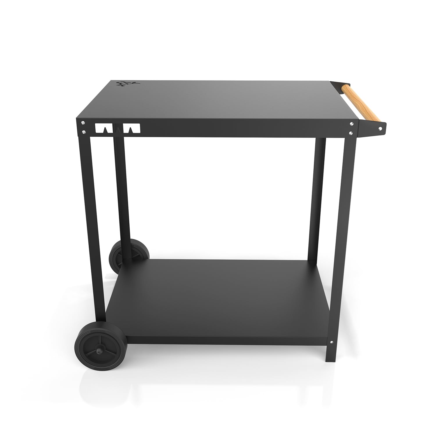 tuning-art GWB Grillwagen | Grilltisch | Beistelltisch | Outdoor | BBQ Servierwagen | 50 x 72 cm, Farbe:Bulle Schwarz