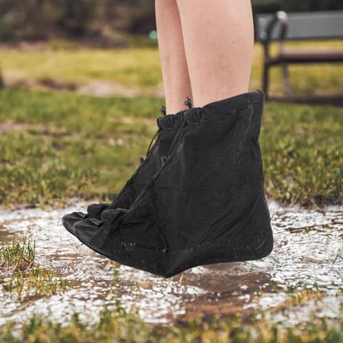 Cubiertas para zapatos impermeables antideslizantes iplusmile, 1 par, para adultos, cubrebotas de lluvia con suela reforzada para clima húmedo y uso al aire libre, talla XL miniatura 5