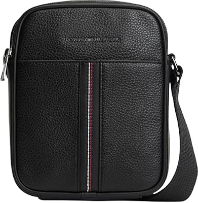 Tommy Hilfiger Uomo Borsa a Tracolla Central Mini con Zip, Nero (Black), Taglia Unica