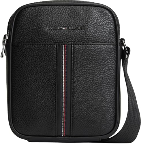 Bolso crossover Tommy Hilfiger Th Central Mini Reporter negro AM0AM14168 de hombre