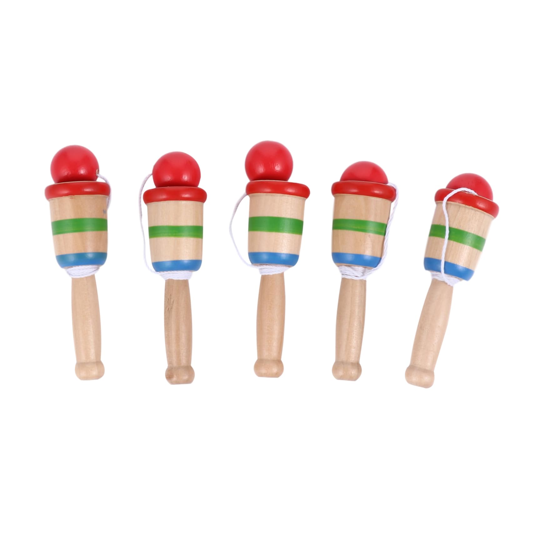 Toddmomy 5pcs Ball Cup Catch Game Traditional Hand Eye Coordination Training Educational for Family Fun Balance Skills Development