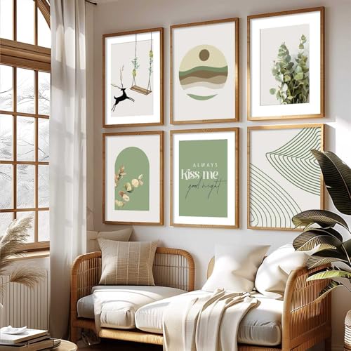 Image of kotart - Nature Framed Art Posters for Home and Office Wall Decor | WallDecor Poster With Frame For Living room Bedroom Office (13x17 inch, D) Pack of 6