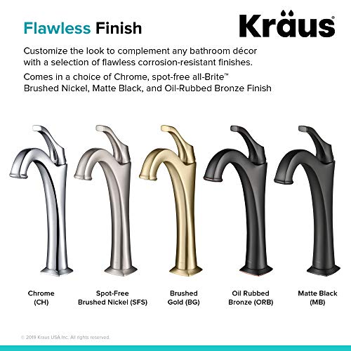 Kraus KVF-1200SFS Arlo Bathroom Faucet, Spot Free Stainless Steel thumbnail 4