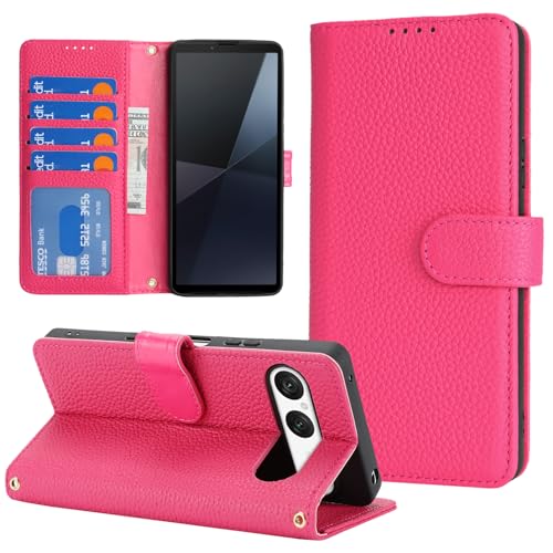 DEYHU Xperia 10 vii �P�[�X �蒠�^ �J�[�h���[ �G�N�X�y���A10 vii �P�[�X �{�v ��e�� �ϏՌ� �X�^���h�@�\ �Ή� Sony �G�N�X�y���A SO-52F / SOG16 / A502SO / XQ-FE44 �P�[�X �蒠�^ ���U