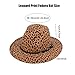 Fashion Leopard Printed Wide Brim Patchwork Wool Felt Classic Jazz Fedora Hat