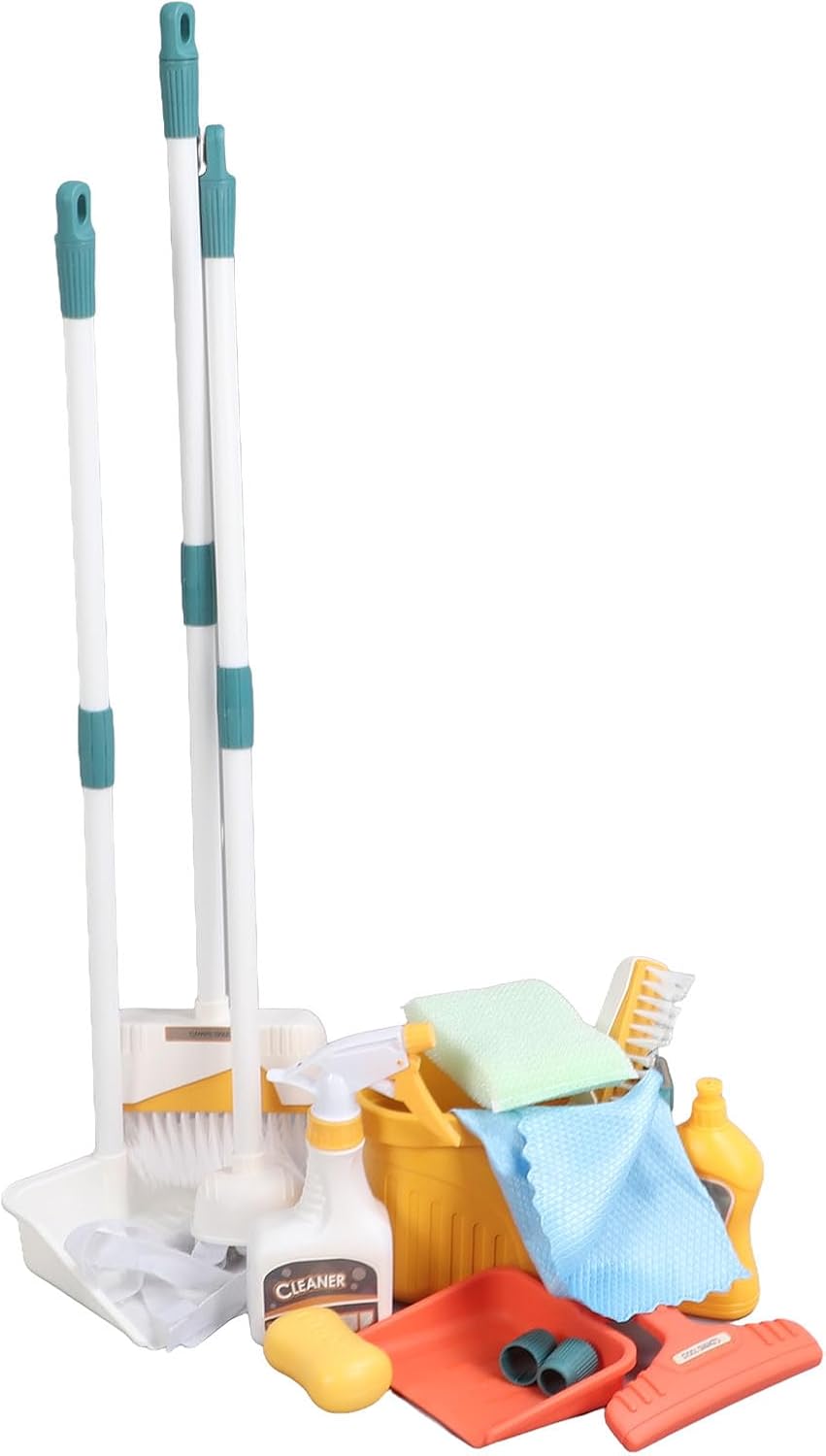 Alomejor Complete Cleaning Toys Set for Kids with Broom Mop Dustpan Develop Ability Early Educational
