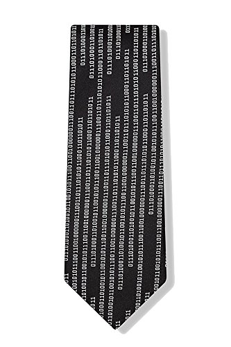 Black Microfiber Tie | Ties Suck In Binary Code Necktie