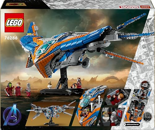 | Marvel Guardiani della Galassia: Milano, Modellino di Astronave Giocattolo da Costruire con 4 Supereroi tra cui Star-Lord e Baby Groot, Regalo per Bambini da 12 Anni, Gioco da Collezione 76286 - Lego - Immagine 9