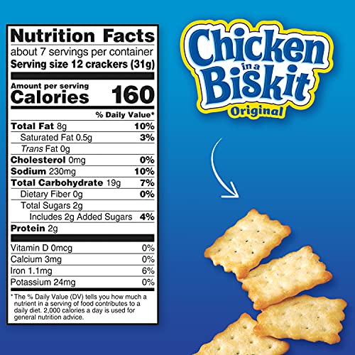 Chicken In A Biskit Original Baked Snack Crackers, 6 - 7.5 Oz Boxes #TOP4