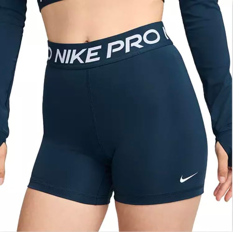 Nike Womens Pro 5'' Team Training Shorts (Navywhite, XX-Large)