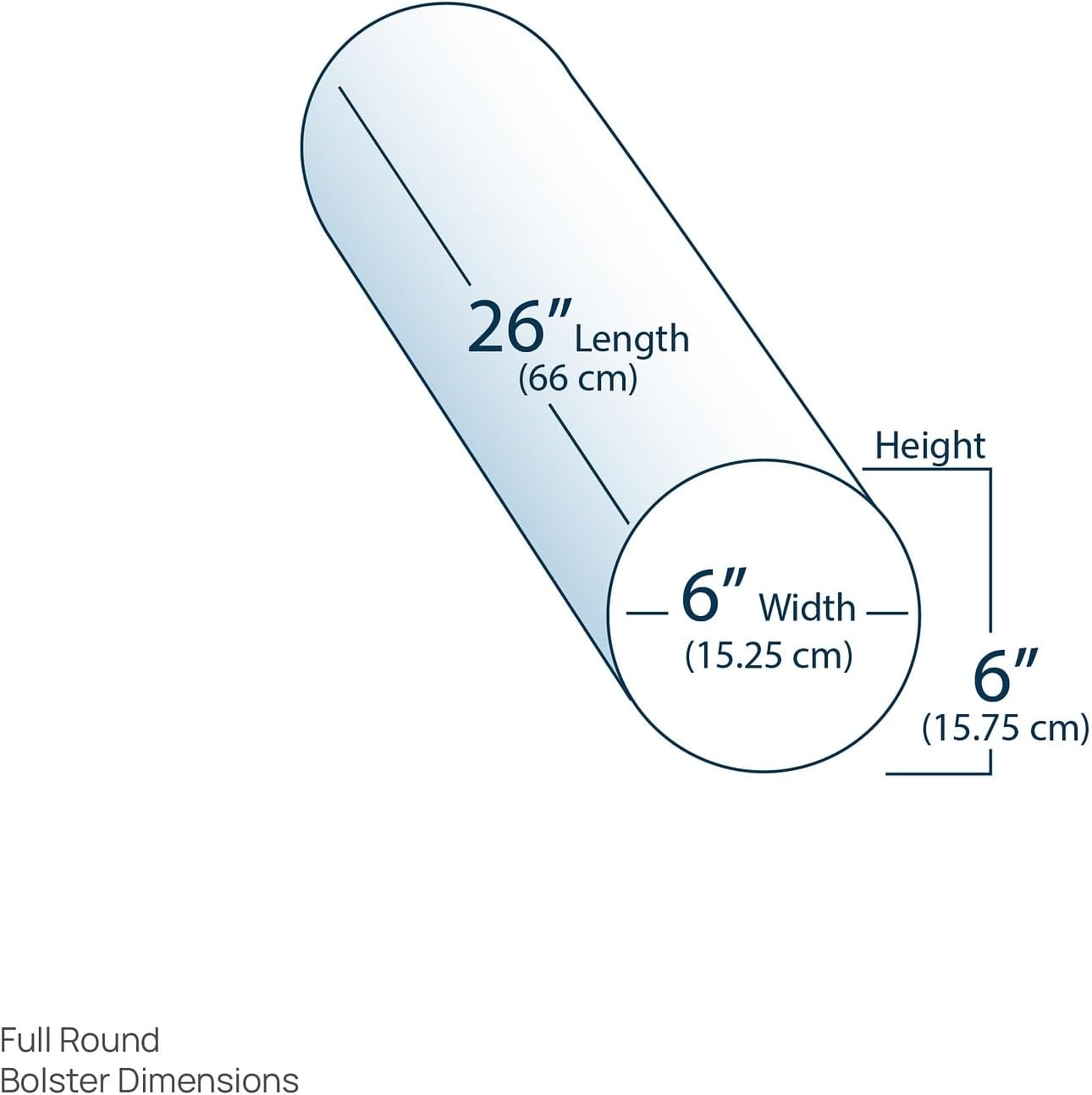 EarthLite Massage Bolster Pillow Full Round – Durable, Easy to Clean 100% PU Upholstery incl. Strap Handle/Professional Quality CFC-Free/Back Pain Relief