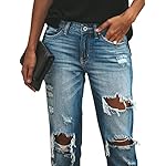 KUNMI-Womens-Ripped-Mid-Waisted-Boyfriend-Jeans-Loose-Fit-Distressed-Stretchy-Denim-Pants