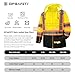 DPSAFETY Reflective Rain jackets for men waterproof,Hi Vis Safety Coat With Reflective Strips，High Visibility Class 3 Rain jackets With 2 large pockets,Zipper,Lime,LG/XL