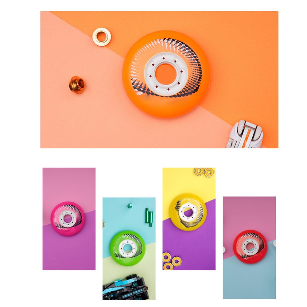 Roues de Roller en Ligne 72 mm, 76 mm, 80 mm, Roues de Rechange 84A pour Une Seule rangée, Accessoires de Patinage intérieur et extérieur, Lot de 4