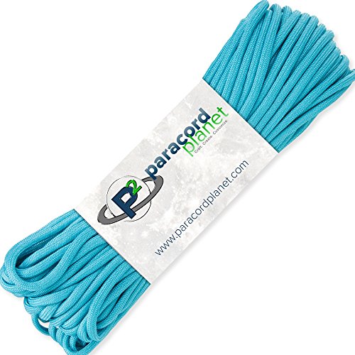 Paracord Planet para-Max Paracord 3,000 LB Tensile Strength & 5/16 Inch Diameter - Great for Towing, Hunting, Outdoor Activities and More - Neon Turquoise, 10 FT (Hank)