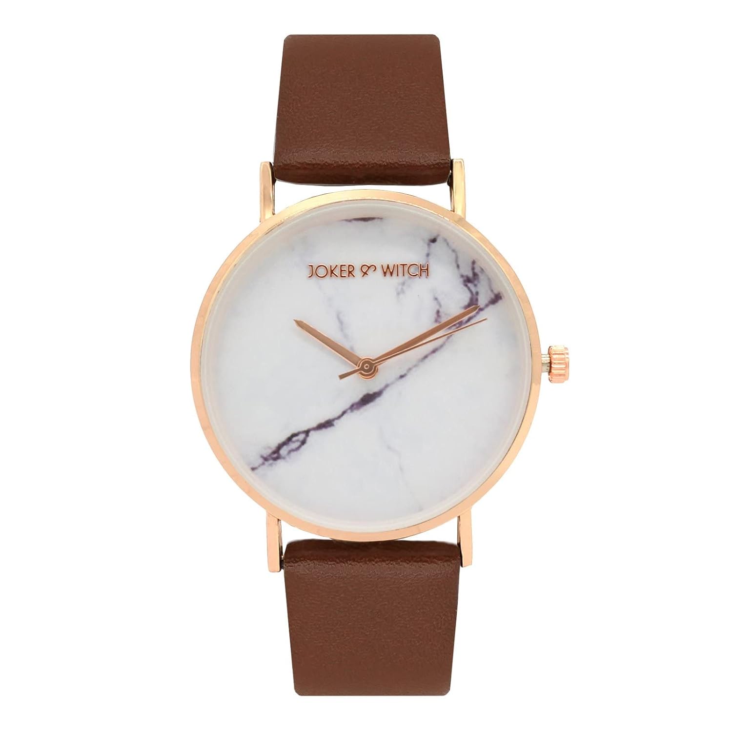 Joker & Witch Faux Leather Women Hannah White Marble Dial Tan Analog Watch, Band_Gold - Review, Price and Buying Guide