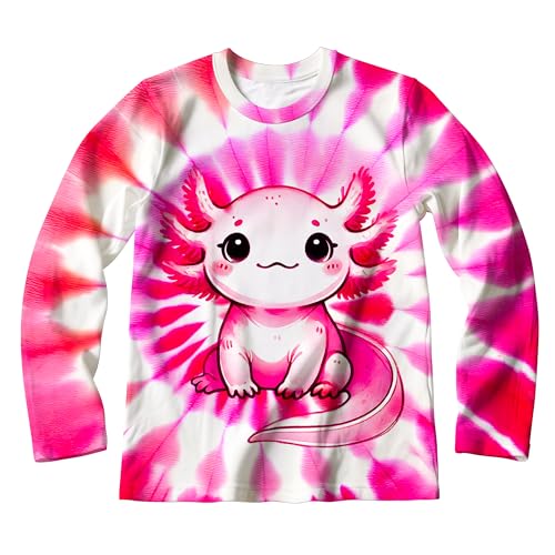 Kids Tie Dye Long Sleeve Shirts Quick Dry Sun Protection UPF 50+ UV Rash Guard Shirt for 6-18 Years Old Boys Girls2