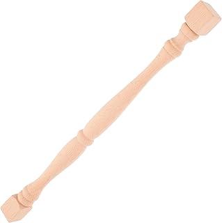 Unpainted Wooden Baluster Spindles 33x2.2cm Solid Wood Staircase Posts for Porch Railing Interior Fence DIY Building Supplies