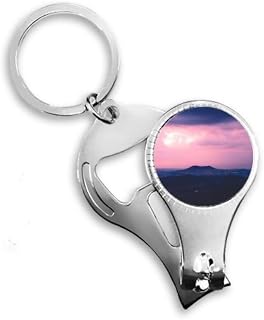 Pink Dark Clouds Sky Art Deco Gift Fashion Nail Nipper Anel chaveiro abridor de garrafa cortador