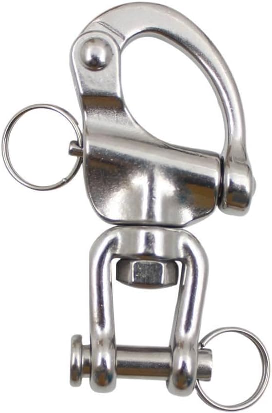 Stainless Steel 316 Forked Swivel Snap Shackle Hand Pull Shackle (128mm)