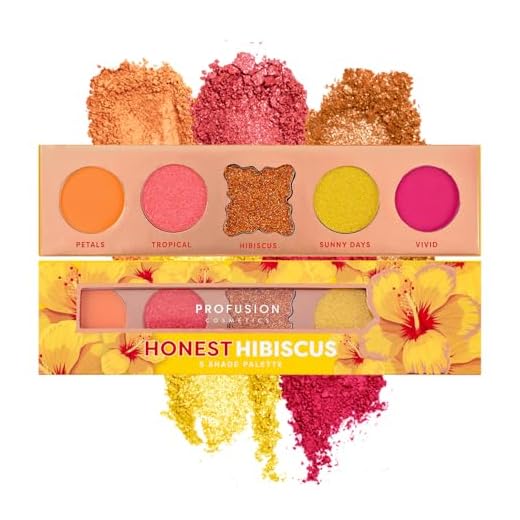 Profusion Cosmetics Blooming Hues 5 Shade Eyeshadow Palette, Yellow