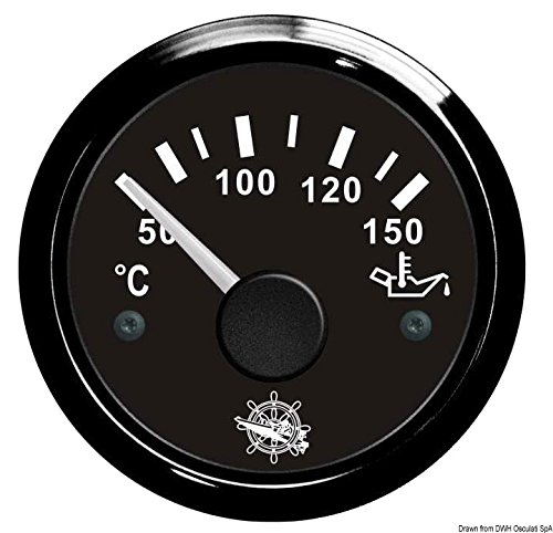 OSCULATI Indicatore Temperatura Olio 50/150° Nero/Nera