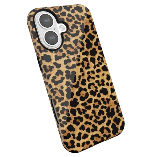 LoeoeL for iPhone 17 Case Cheetah Print, Leopard Pattern Phone Case for Women Girls, Girly Cute Thin Slim Hard Shell Plastic Phone Cover, Luxury Aesthetic Trendy Retro Animal Design, Brown Fall