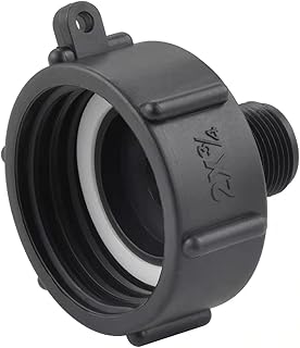 Wantmatch 250 Gallon IBC Water tote Hose Adapter, Food Grade IBC Drain Adapter,Water Hose Male Adapter for Garden Hose,2" coarse Thread X Male 3/4" G Hose