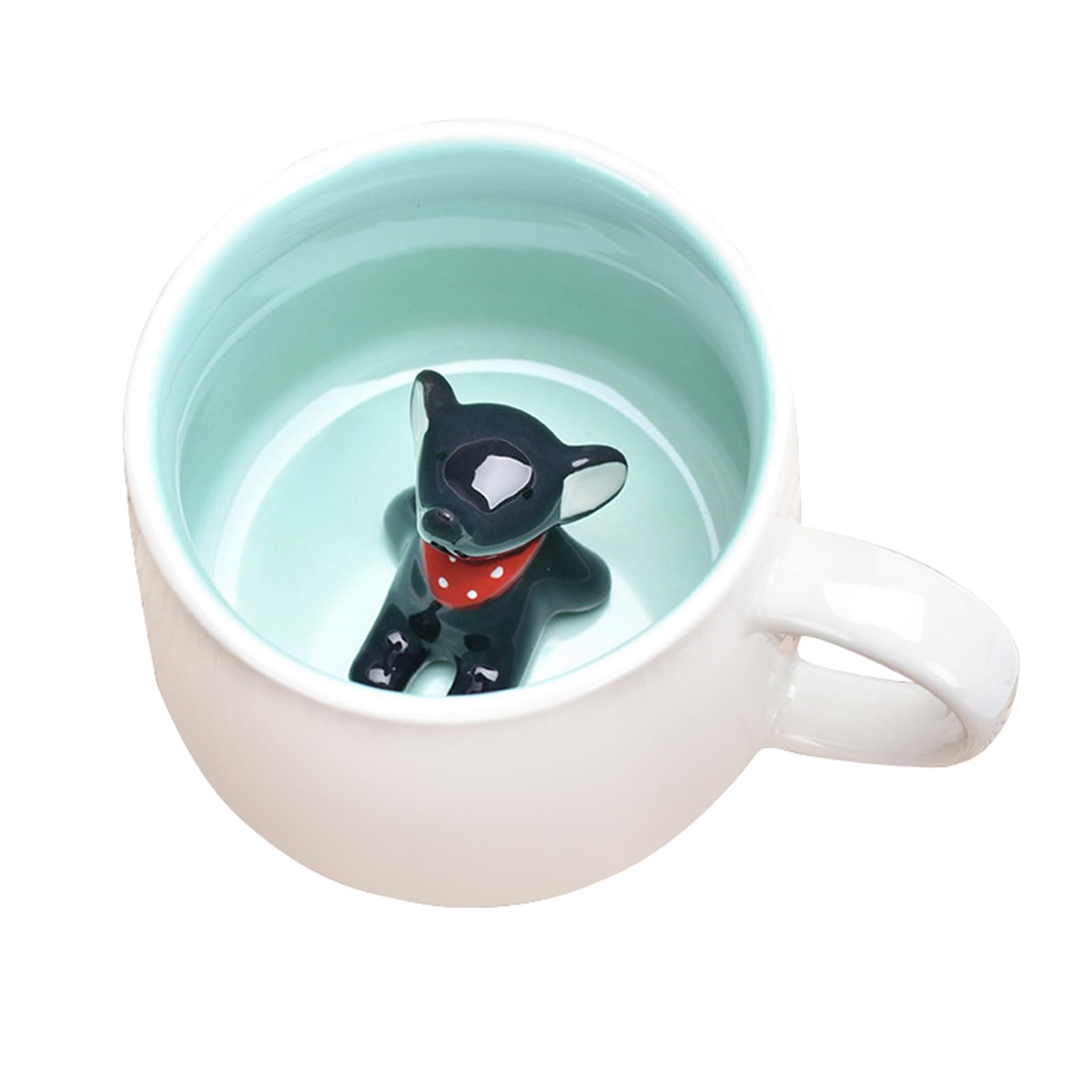 soulnioi Cute Mug 3D Animal Ceramic Coffee Tea Cup with Handle, Handmade Animal Figurine Ceramics Cup for Coffee,Tea,Milk, Gift for Birthdays/Graduation/Valentines/Weddings (Elephant)