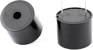 Aexit 2 Pcs Security & Surveillance 23mmx19mm 3-24V Electronic Continuous Alarm Horns & Sirens Buzzer Black