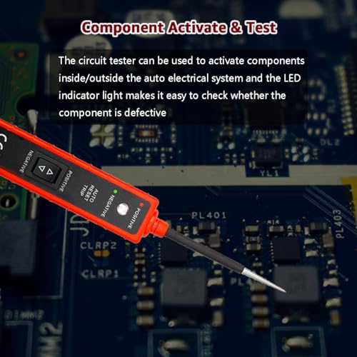 ITEQ Power Circuit Probe Tester, 6V-24V DC Test Light, Automotive Short Circuit Located and Component Activated, 12V Auto Electrical Tester, Polarity Identify with LED Light, Overload Protection
