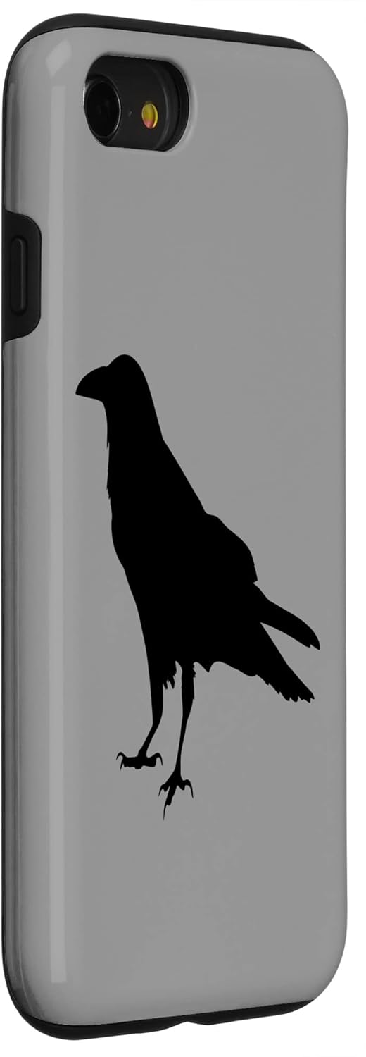 Amazon Co Jp Iphone Se 7 8 黒いカラスのシルエット イラスト カラスアートワーク スマホケース 家電 カメラ