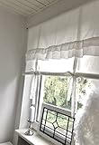 shabby chic gardinen ebay  Raffrollo Gardine Rüsche weiß