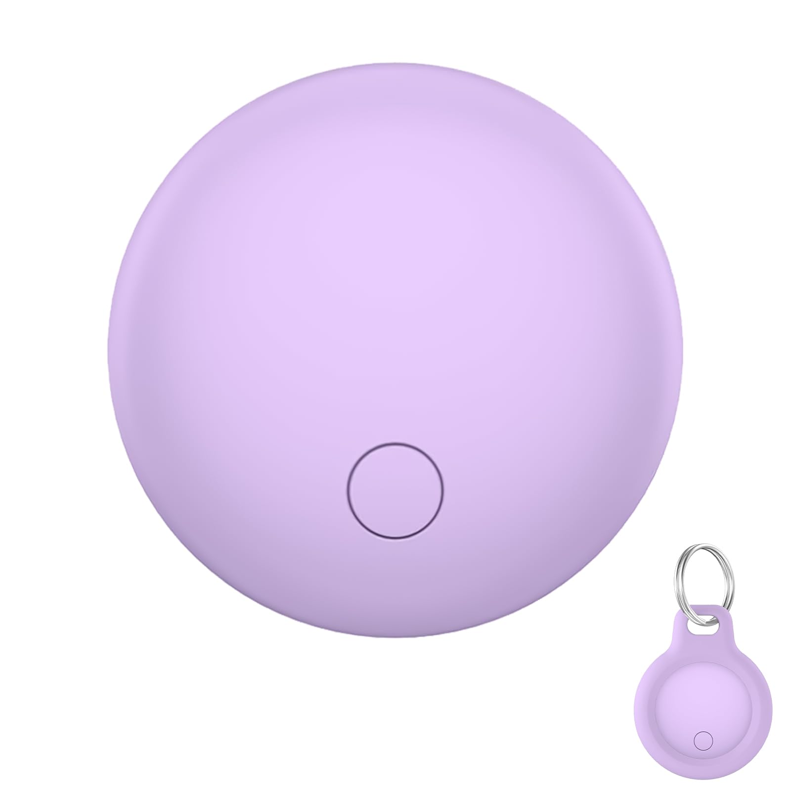 Air Tracker Tags-1 Pack, 2025 New [Apple MFi Certified], Bluetooth Tracker Work with Apple Find My (iOS Only), Replaceable Battery,Item Finder for Luggage/Key/Suitcase,with Diverse Holder, Purple