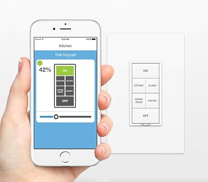 Insteon Dimmer Light Switch Smart Keypad, in-Wall 6-Button Dimmer Keypad & Scene Controller, Connect Up to 5 Devices, 150W LED Capacity, Works with Alexa & Google Assistant, Hub Required - 2334-232