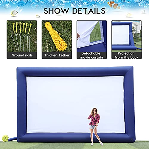 Pantalla inflable portátil para cine al aire libre 14 pies miniatura 5