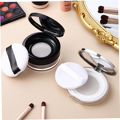 DOITOOL 2 Pçs Caixa De Pó Corpo Pó Puff E Recipiente Pó Puff Cosméticos Produtos De Cuidados Com A P