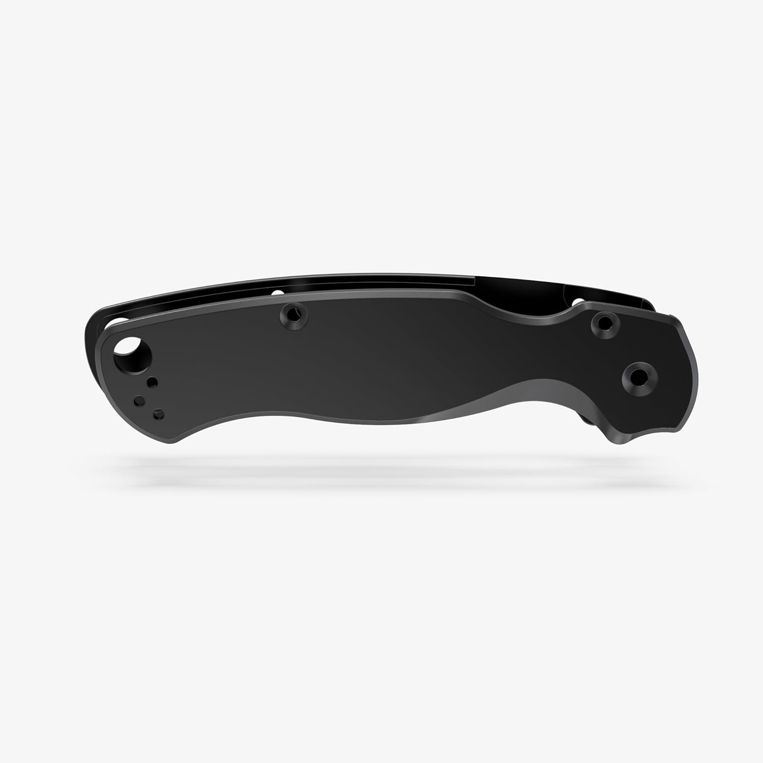 Flytanium Classic Titanium Knife Scales Compatible with Spyderco Paramilitary 2 EDC Knife (Titanium Black)