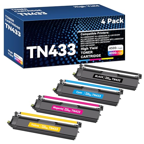 Toner Brother TN433 TN431 compatible pour MFC-L8900CDW HL-L8360CDW MFC-L8610CDW
