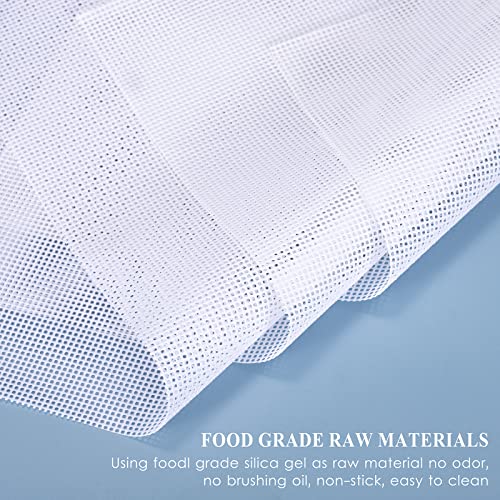 Silikon Dehydrator Blätter, 8 Stück Quadratische Antihaft Frucht Dehydrator Matten Wiederverwendbar für Obsttrockner, Dörrapparat, Geeignet zum Trocknen Von Obst, Getreide Und Gemüse, 38 * 28cm – Bild 5