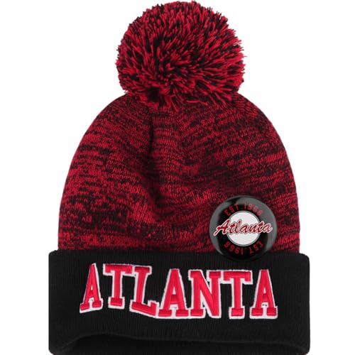 YANGUMGUAN Atlanta Football Beanie Hat for Men and Women Super Soft Football Knit Pom Beanie Mens Winter Cap