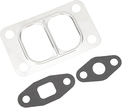 Divided Inlet Turbo Gasket,Stainless Steel Twin Scroll 4 Bolt Turbine Flange Gasket Set with High Temperature Resistance, for Engine Turbo Replacement Installation