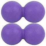 Keenso Balle de Massage Exercice épaule, Bras, Dos, Jambes, Mollets, Masseur de Balle Musculaire du Pied(Violet)