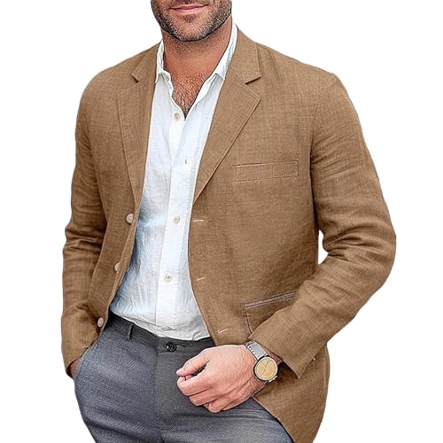 Blazer d'affaires coupe ajustée veste légère respirante pour homme style 3 boutons