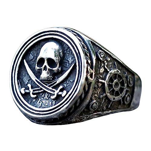 Image of 2023 Skull Ring Cool Evil Death Punk Rock Stainless Steel Rings Aly Style Jewelry
