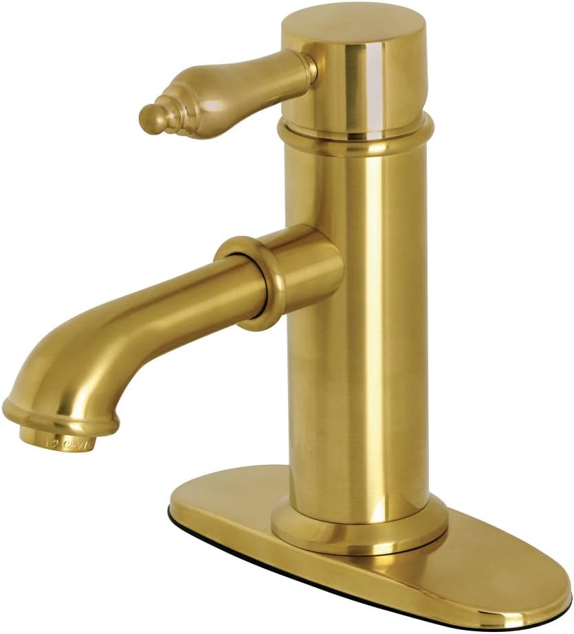Kingston Brass KS7417AL Paris Single-Handle Bathroom Faucet, Brushed Brass